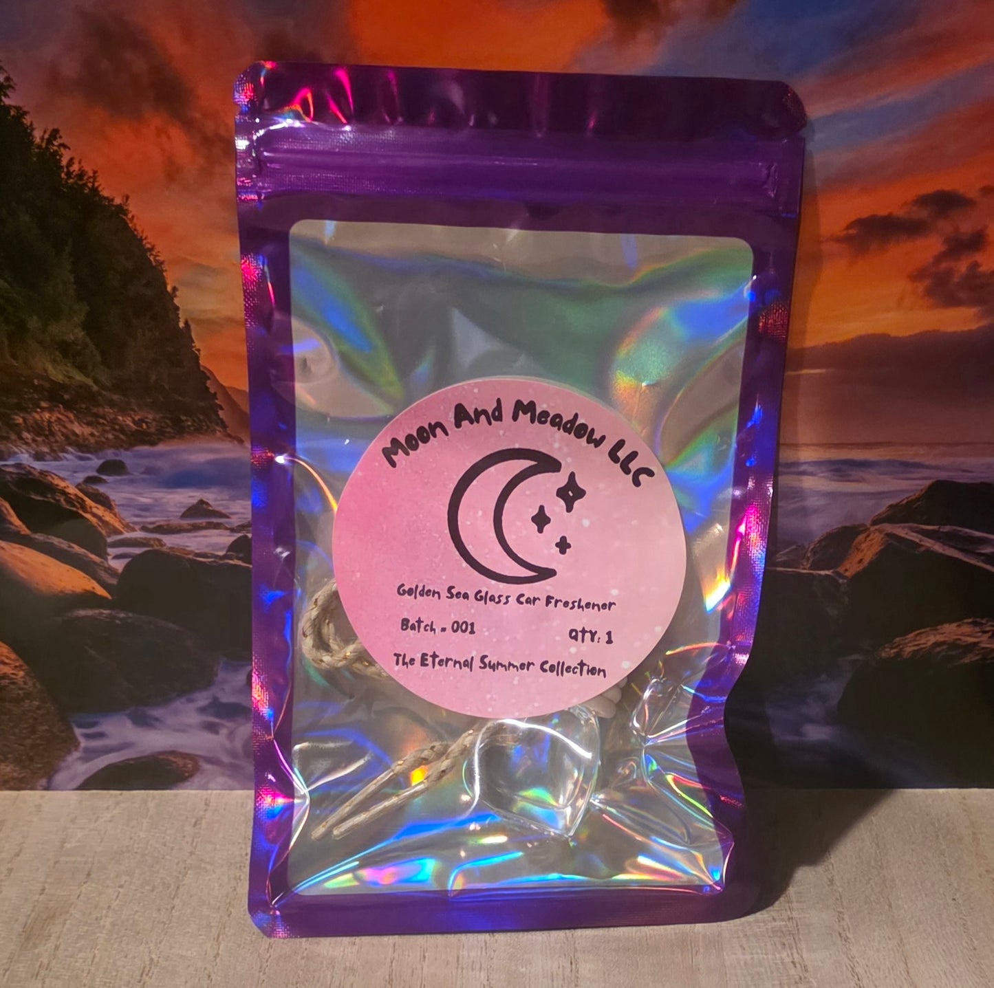 Golden Sea Glass Car Freshener